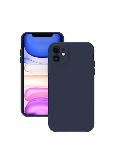 iPhone Uyumlu 11 Kılıf Kamera Korumalı Silikon Rubber Arka Kapak Lacivert