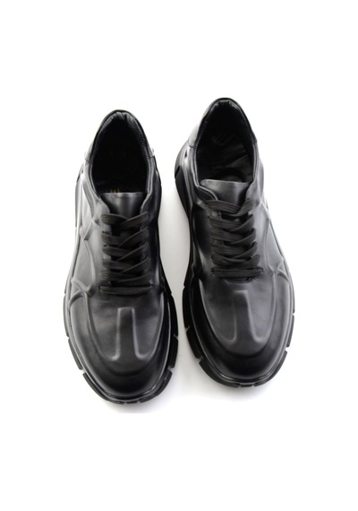 Bambi Siyah Napa Hakiki Deri Erkek Sneaker E01736060343