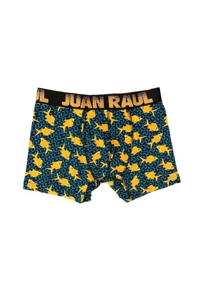 Sarı Balık Desenli Erkek Boxer - Db161 Çok Renkli