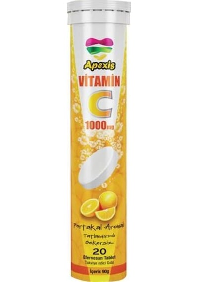 Apexis Vitamin C 1000 MG 20 Efervesan Tablet