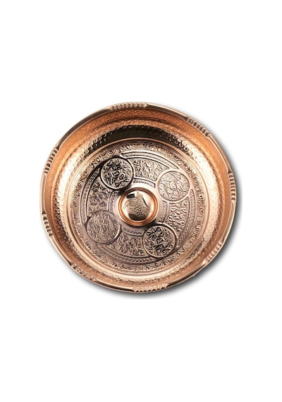 Bakır İşlemeli Hamam Tası 20 CM Bakır