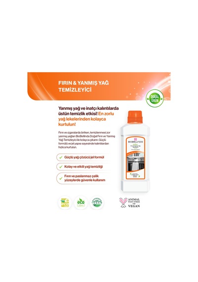 Doğal Konsantre Fırın Ve Yanmış Yağ Sökücü Güçlü Formül 750 Ml Diğer
