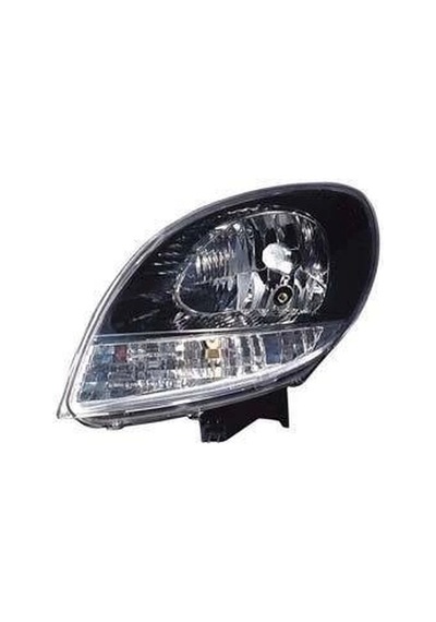 Renault Kango Iıı 2007- Far Sol Sıyah Çerçevelı Manuel Oem No:260602103r