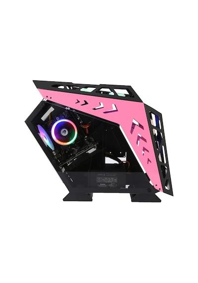 Robotic Case Ax9 5x12cm Fan Gaming Pc Kasası Gaming Pembe Oyuncu Kasası