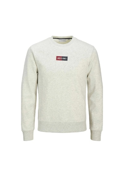 Jack & Jones Jack&jones 12310759 Jjpan Sweat Crew Neck Smu Whıte Mel Erkek Sweatshirt BEYAZ