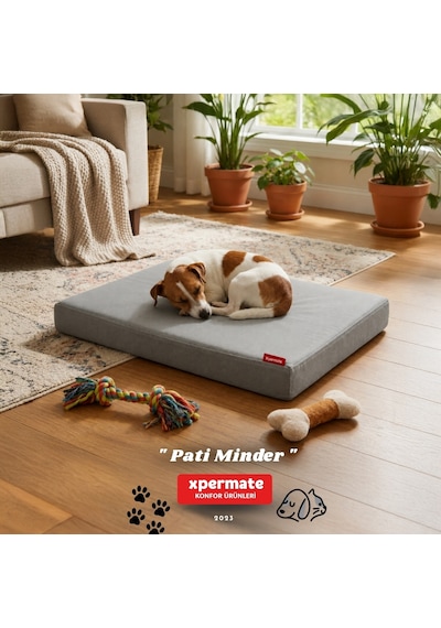 Xpermate Büyük Irk Köpek Yatağı Fermuarlı Yıkanabilir Su İtici Evcil Hayvan Yatağı Pati Minder 60 x 80 CM