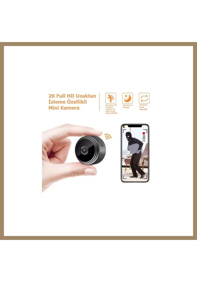 Bezos Blue Inter Mini Kamera 1080p Hd Wifi Gizli, Miknatisli 22