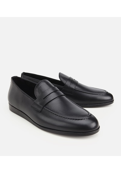 Hotiç Erkek Deri Siyah Klasik Loafer