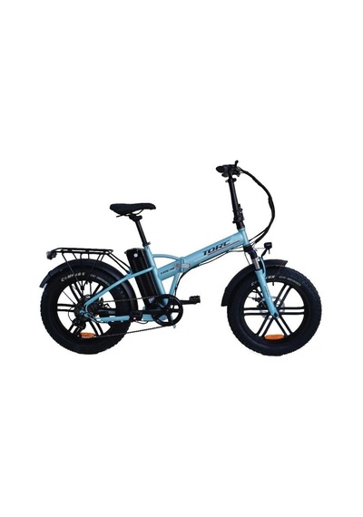 Torc Trc-10 Gaz Kollu Elektrikli Katlanır Bisiklet 420h Hd 20 Jant 7 Vites Metalik Turkuaz Siyah Bey Çok Renkli