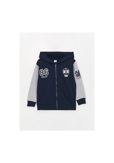 LC Waikiki Lcw Kids Lacivert Kapüşonlu Baskılı Uzun Kollu Erkek Çocuk Fermuarlı Sweatshirt LC Waikiki Lcw Kids Lacivert Kapüşonlu Baskılı Uzun Kollu Erkek Çocuk Fermuarlı Sweatshirt