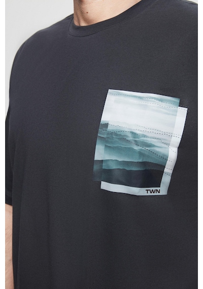 Twn Oversize Antrasit Baskılı %100 Pamuk T-shirt 2ec14ort05210 Antrasit