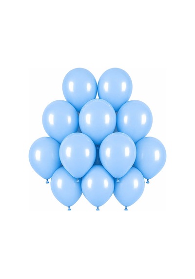 Mavi Renk Lateks Makaron Balon 30 Cm - 12 Adet