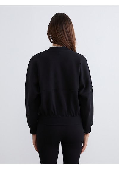Lcw Vision Siyah Oversize Kadın Kolej Ceket