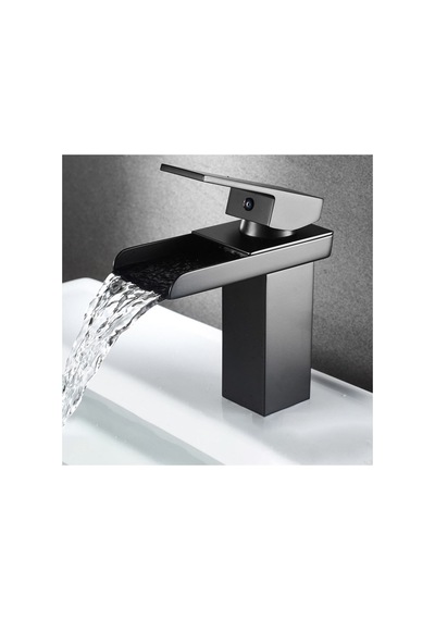 Rena Design Siyah Lavabo Bataryası Yeni Havza Model Yüksek Kalite Lüks Lavabo Musluğu Çift Girişli Armatür