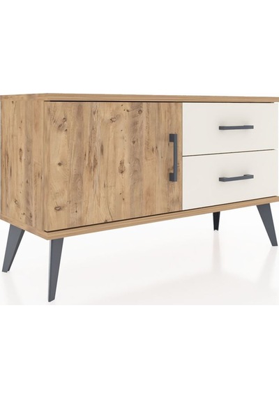 Arges Şifonyer Tek Raflı 2 Çekmeceli Tek Kapaklı 88x30x48 Çam-çam/aytaşı Çam/aytaşı