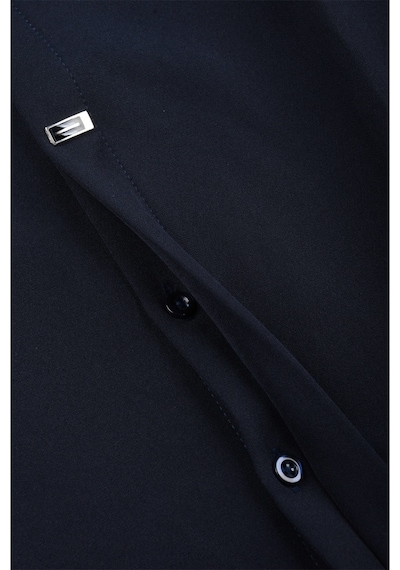 Deepsea Lacivert Slim Fit Likralı Kolay Ütülenebilir Gizli Düğmeli Erkek Gömlek 2602614