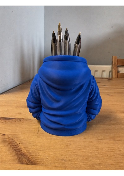 3d Baskı Kapüşonlu Sweatshirt Kalemlik - Masaüstü Organizer-mavi Çok Renkli