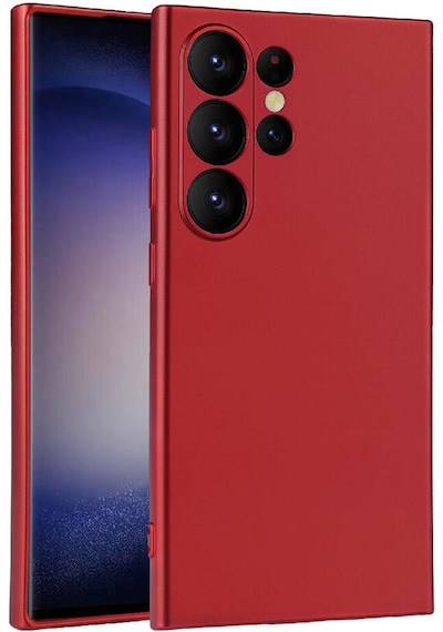 Galaxy S24 Ultra Uyumlu Zore Premier Silikon Kılıf-kırmızı Kirmizi