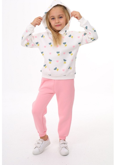 Toontoy Kids Toontoy Kız Çocuk 2'li Takım Baskılı Kapüşonlu Sweatshirt & Beli Paçası Lastikli Jogger Eşofman Altı - Renk Bloklu & 3 İplik Şardonlu Açık Pembe Toontoy Kids Toontoy Kız Çocuk 2'li Takım Baskılı Kapüşonlu Sweatshirt & Beli Paçası Lastikli Jogger Eşofman Altı - Renk Bloklu & 3 İplik Şardonlu Açık Pembe