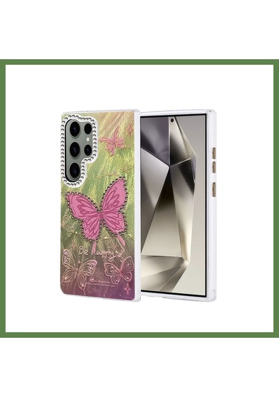 Bezos Samsung Galaxy S23 Ultra Uyumlu Kılıf Blade Aynalı Desenli Kapak - Desen 5 Hb006