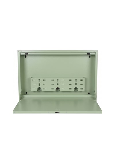 Alfafonet Ziglat 500 Duvar Tipi Laptop Dolabı 700x150x500 Mm Yeşil 70 Kg Taşıma Kapasiteli Kilitli Metal Dolap
