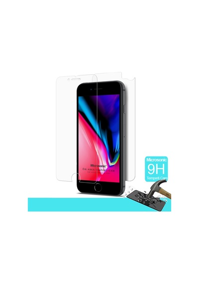 Microsonic Full Body Temperli Cam Ekran Koruyucu Apple  Uyumlu iPhone Se 2022 Ön + Arka