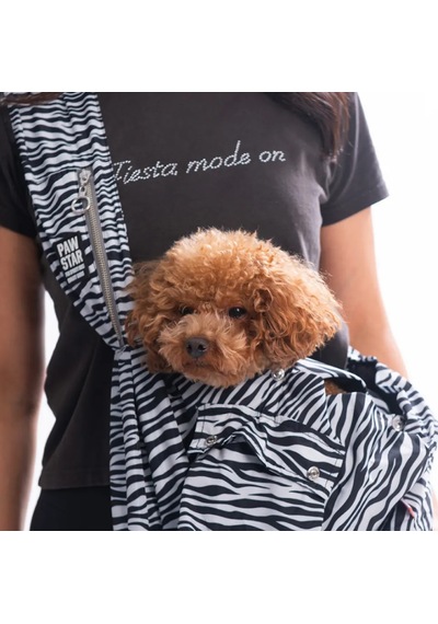 Pawstar Lodwar Street Crossbody Küçük Irk Köpek Çapraz Taşıma Çantası İçi Tay Tüyü