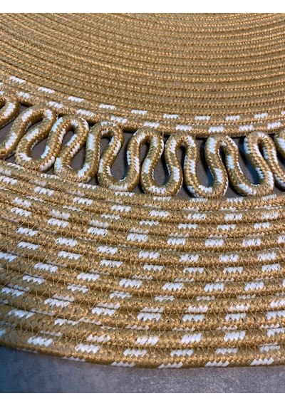 Mavaux Lotus Jüt Hasırlı El Örgüsü Kilim Jüt