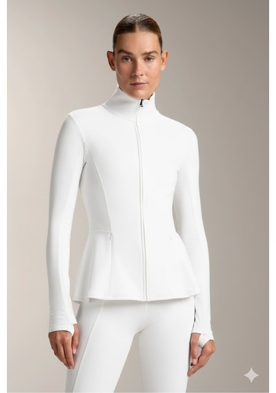 Gugus Kadın Polarlı İçi Termal Light Warm Running Volanlı Fermuarlı Yüksek Yaka Spor Ceket Esnek Activewear Beyaz Gugus Kadın Polarlı İçi Termal Light Warm Running Volanlı Fermuarlı Yüksek Yaka Spor Ceket Esnek Activewear Beyaz