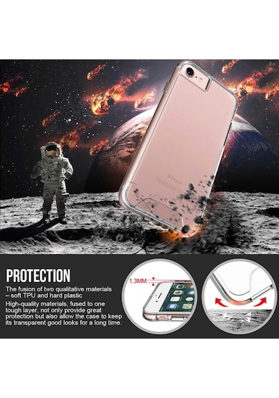Apple Uyumlu iPhone 8 Plus Kilif Seffaf Sararmaz Gard Silikon 391287731