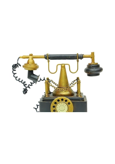 Dekoratif Metal Telefon Kumbaralı Biblo Hediyelik