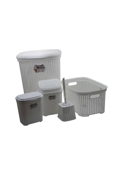 5 Li Çeyiz Seti Banyo Seti Kutulu Royaleks-mrd306-d Beyaz