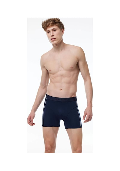 Malabadi 017 Erkek Biyeli Modal Boxer-Lacivert