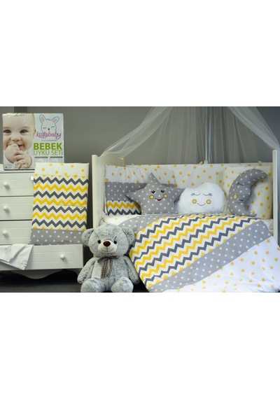 Zig Zag Bebek Uyku Seti 80x130