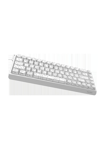 Ajazz Nk68v2 Hot-swap Kablolu Mekanik Oyun Klavyesi Red Switch Bilek Askılı Desenli Beyaz