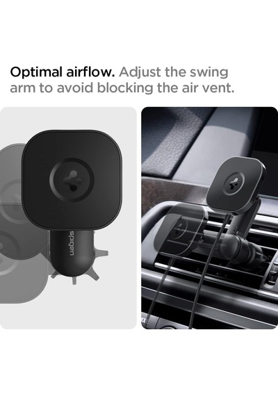 Ayrex Mag Fit Its12w Magsafe Uyumlu Kablosuz Şarj Özellikli Araç İçi Havalandırma / Izgara Telefon Tutucu - Acp026 Genel