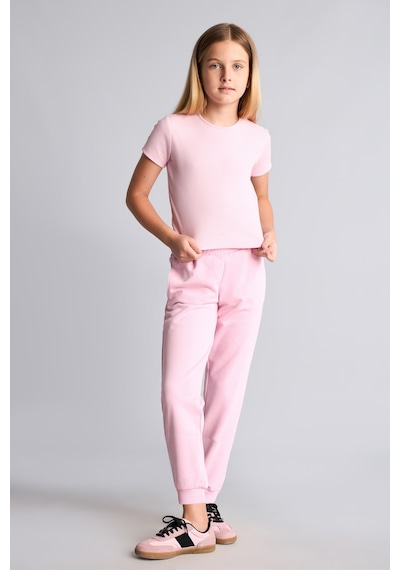 Defacto Esnek Belli Jogger Eşofman Altı Kız Çocuk Y1226a626aupn693 Pembe-pn693