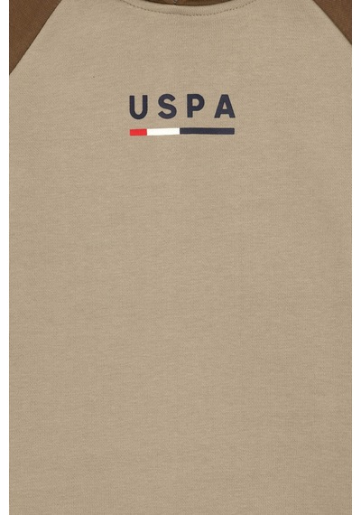 U.S. Polo Assn.  Erkek Çocuk Açık Haki Kapüşonlu Sweatshirt 50293495-VR183