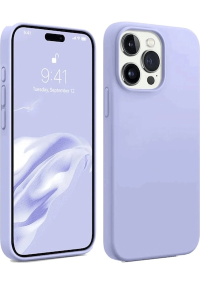 Apple Uyumlu iPhone 15 Pro Max Kılıf First Silikon Lila\