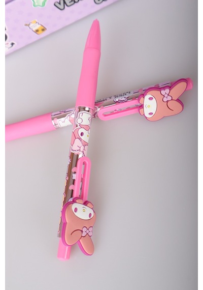 "dekomus Islak Mendil Hediyeli" Lisanslı My Melody "tekli" Shınny Versatil Uçlu Kalem 0.7 Mm Pembe