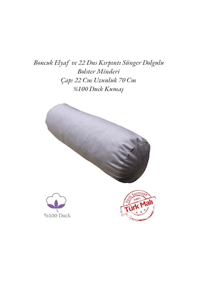 Remege Meditasyon Minderi & Bolster Minderi İkili Set Gri Gr3 Gri