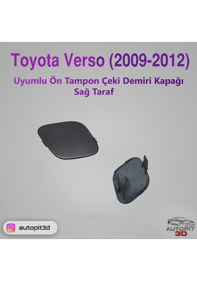 Toyota Verso 2009-2012 Uyumlu Ön Tampon Çeki Demiri Kapağı Sağ Taraf