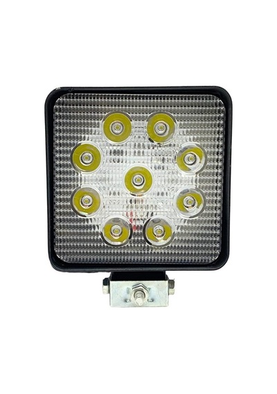 10v-30v Çalışma Lambası Kare 27w 9 Ledli 108 108 Mm