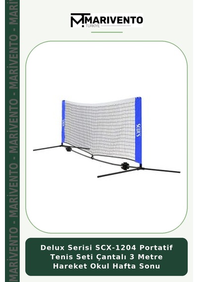 Delux Serisi Scx-1204 Portatif Tenis Seti Çantalı 3 Metre Hareket Okul Hafta Sonu