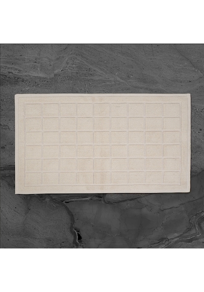 Soft Kare 2'li Banyo Paspası - Ekru - 60x100 Cm + 50x60 Cm Çok Renkli