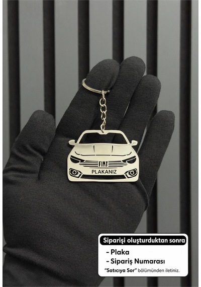 Kişiye Özel Fiat Egea Anahtarlık Paslanmaz Çelik
