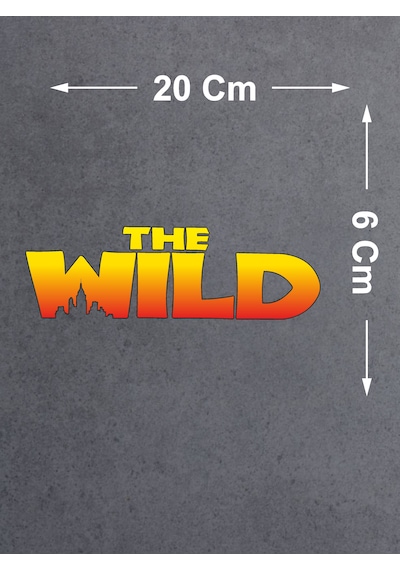 The Wild Vahşi Sticker - Adventure 4x4 Off Road Pickup Sticker - Araba Oto Motosiklet Karavan Sticker - 00038 20x6 Cm
