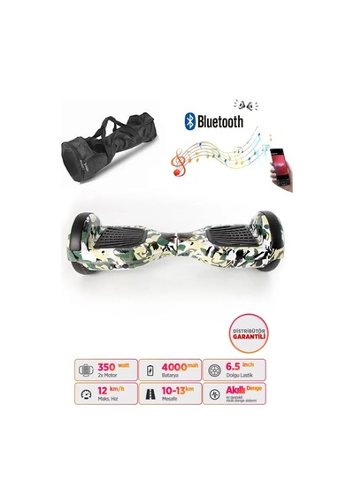 Citymate Elektrikli Kaykay Hoverboard Akıllı Denge 6.5 Inch + Hoverkart + Çanta Extrem Paket D07