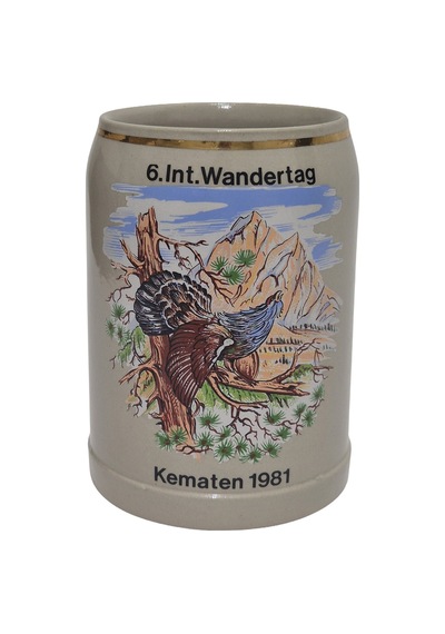 Vintage Tankart 6.ınt. Wandertag Anısına Tasarlanmış Alman Bira Bardağı 13,5cm