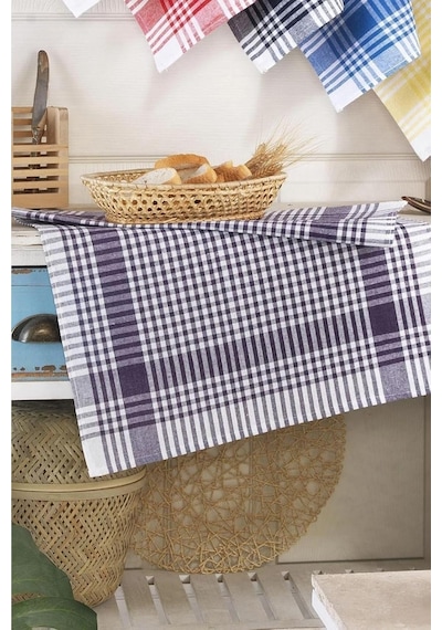 Denizli Çeyiz 8 Adet Pötikareli Mutfak Kurulama Bezi 50x70 Cm Çok Rekli 50 X 70